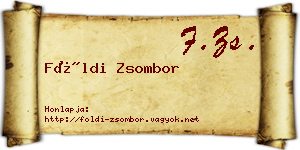Földi Zsombor névjegykártya