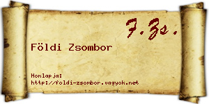 Földi Zsombor névjegykártya