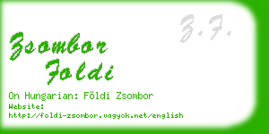 zsombor foldi business card